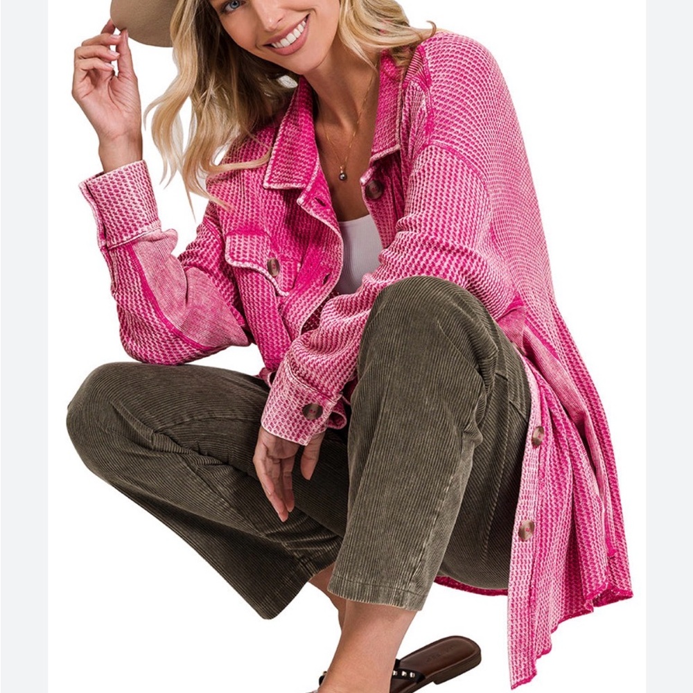 Zenana Outfitters Pink Jacket - Picture 2 of 16